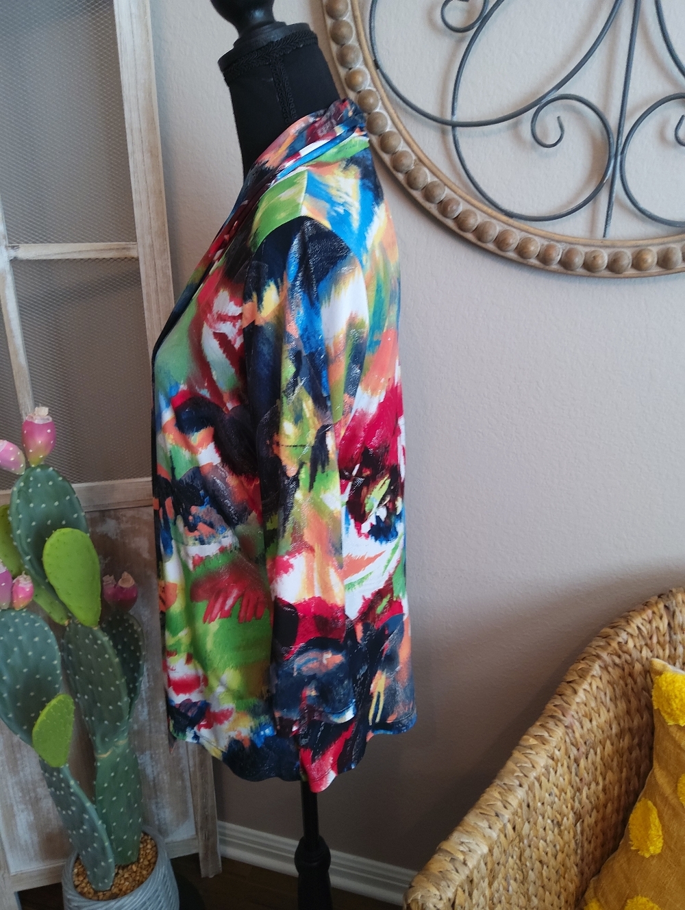 Peter Nygård Multicolor Abstract Drape Cardigan - Picture 6 of 9